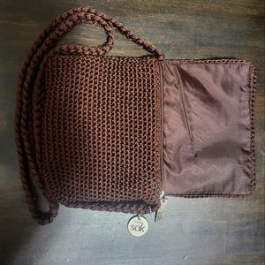 The Sak ~ Lined Crossbody Shoulder Handbag Crochet Purse